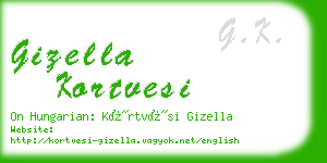 gizella kortvesi business card